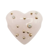 Load image into Gallery viewer, Carved Stone Studded Heart Pendant

