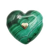 Load image into Gallery viewer, Carved Stone Studded Heart Pendant
