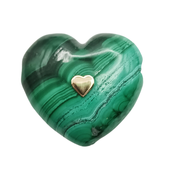 Carved Stone Studded Heart Pendant