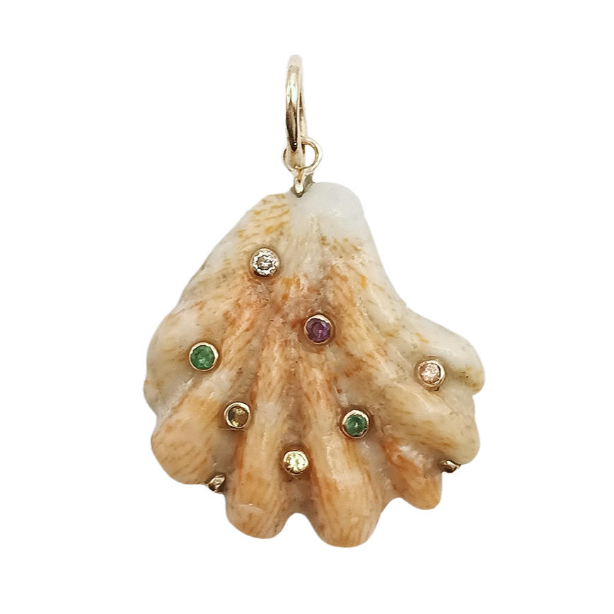 Studded Kitten Paw Pendant