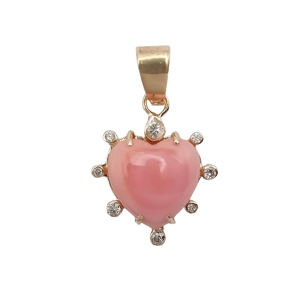 Pink Conch Shell Heart Halo