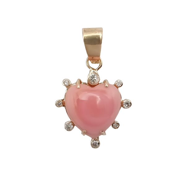 Pink Conch Shell Heart Halo