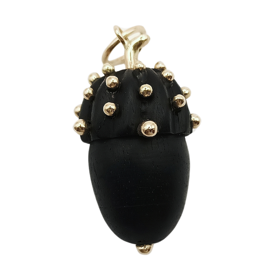 Ebony Acorn Pendants