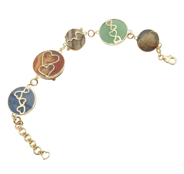 Carved Stone Planet Bracelet