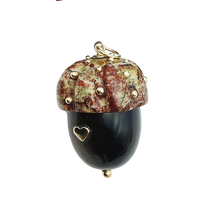 Load image into Gallery viewer, Carved Stone Acorn Pendant
