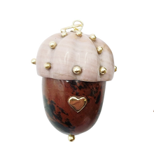 Load image into Gallery viewer, Carved Stone Acorn Pendant
