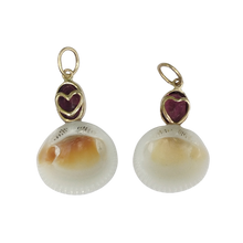 Load image into Gallery viewer, Garnet White Shell Pendant
