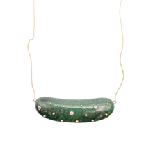 Load image into Gallery viewer, Carved Stone Studded Bean Necklace
