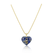 Load image into Gallery viewer, Carved Stone Stitched Heart Pendants
