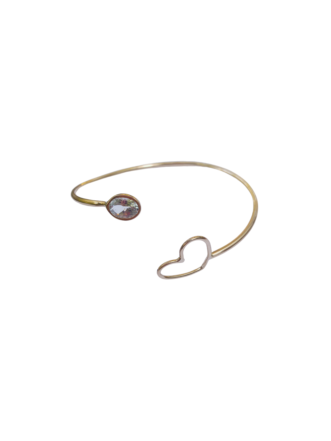 Quartz Heart Bracelet