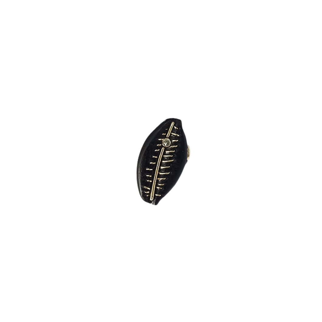 Carved Ebony Cowrie Shell