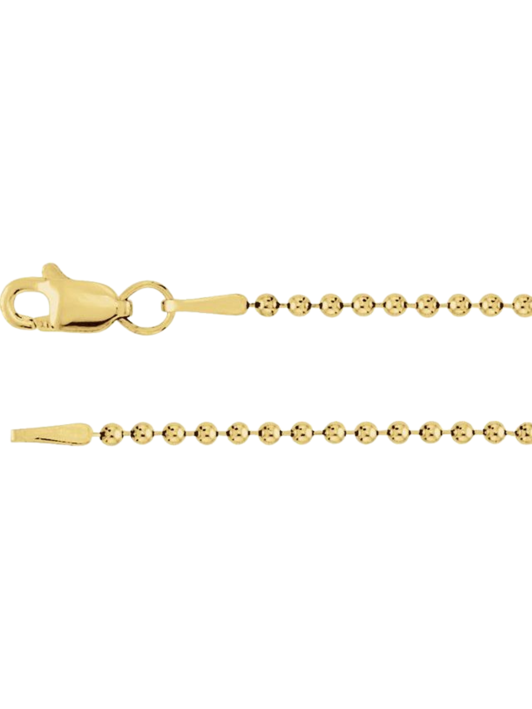 14k Gold Bead Chain (1.5mm)