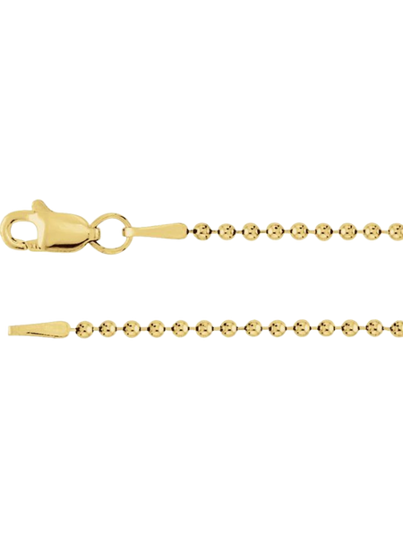 14k Gold Bead Chain (1.5mm)