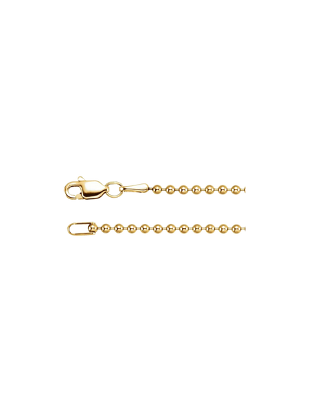 14K Gold Bead Chain (1mm)