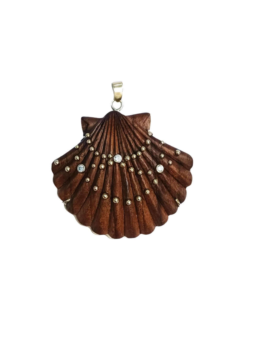 Carved Walnut Scallop Shell