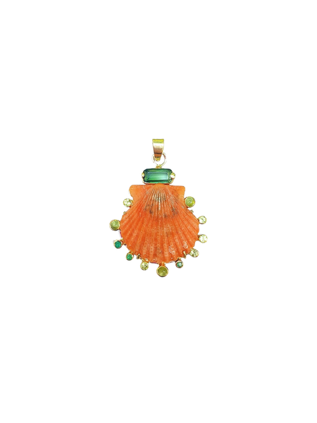Br529 - Orange Clam Shell Halo
