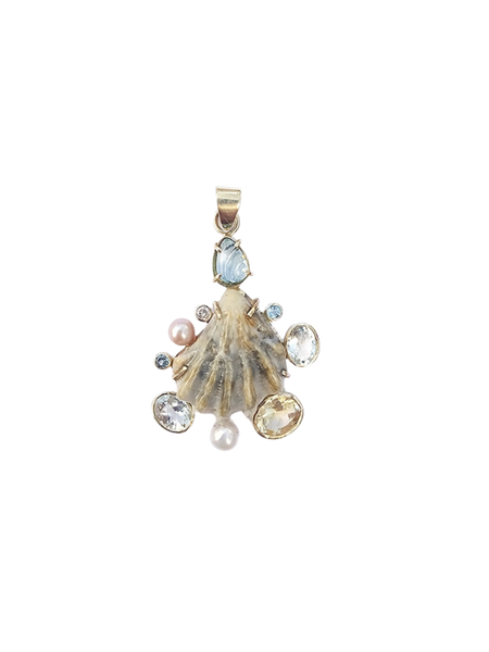 Grey Kitten's Paw Aqua Halo