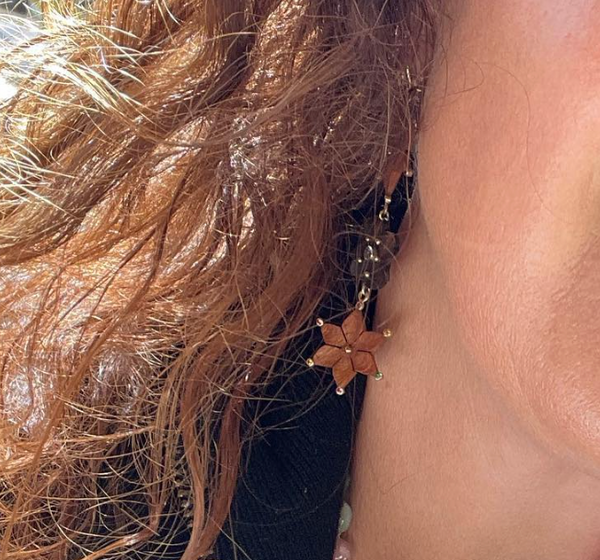 3 Tiered Flower Earrings