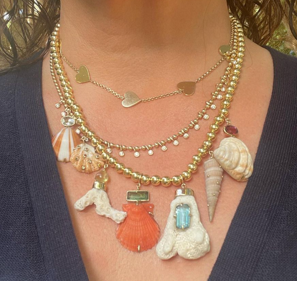 Multiple Shell Charm Necklace