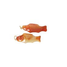 Load image into Gallery viewer, Carnelian Swedish Fish - Diamond Eyes
