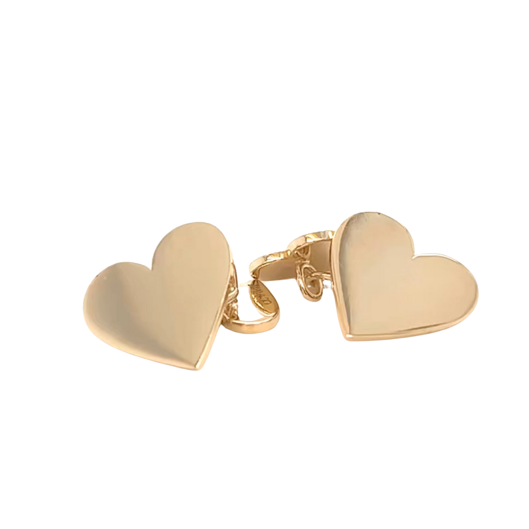 Gold Heart Cufflinks