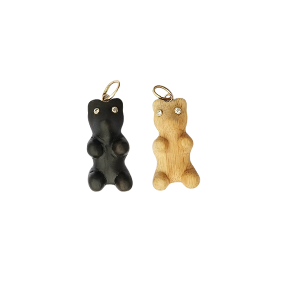 Carved Wood Gummy Bear Pendant