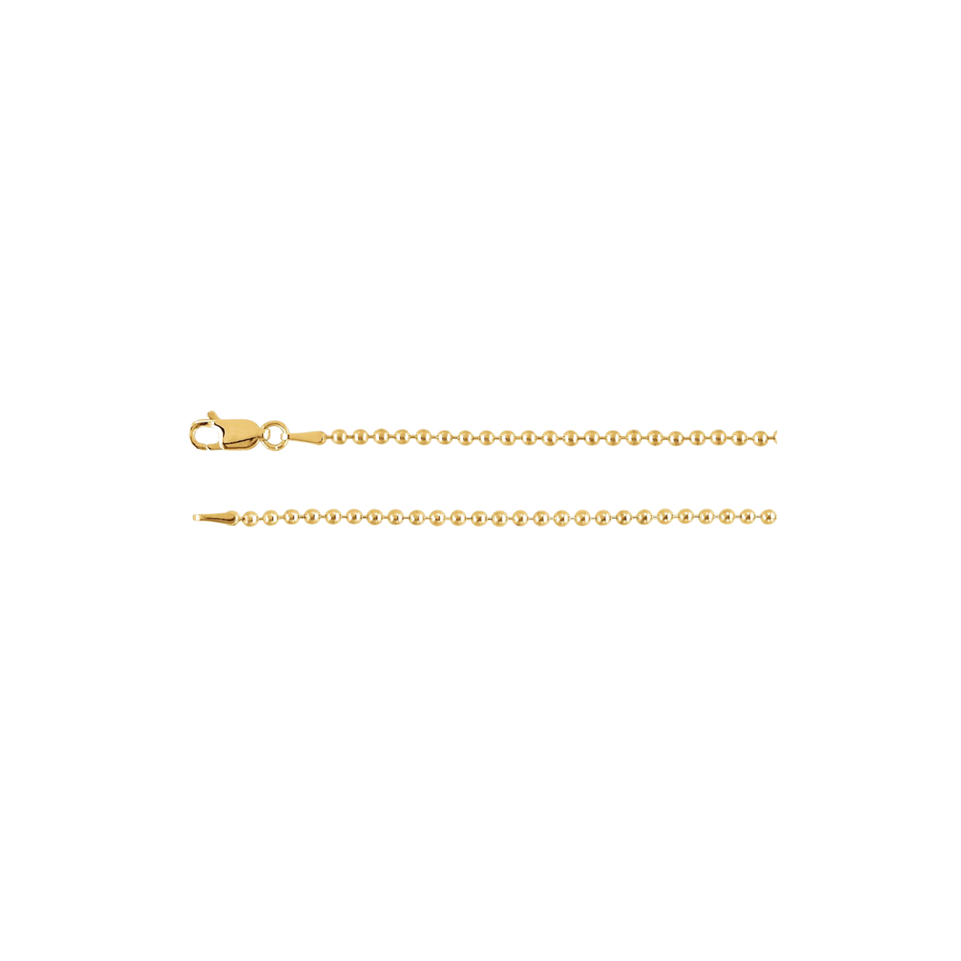 14K Bead Chain (2mm)