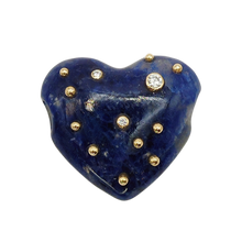 Load image into Gallery viewer, Carved Stone Studded Heart Pendants
