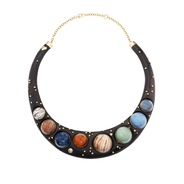 Stone Solar System Walnut Collar