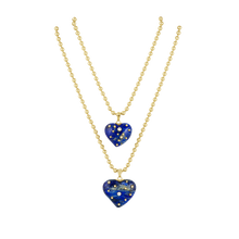Load image into Gallery viewer, Carved Stone Studded Heart Pendants
