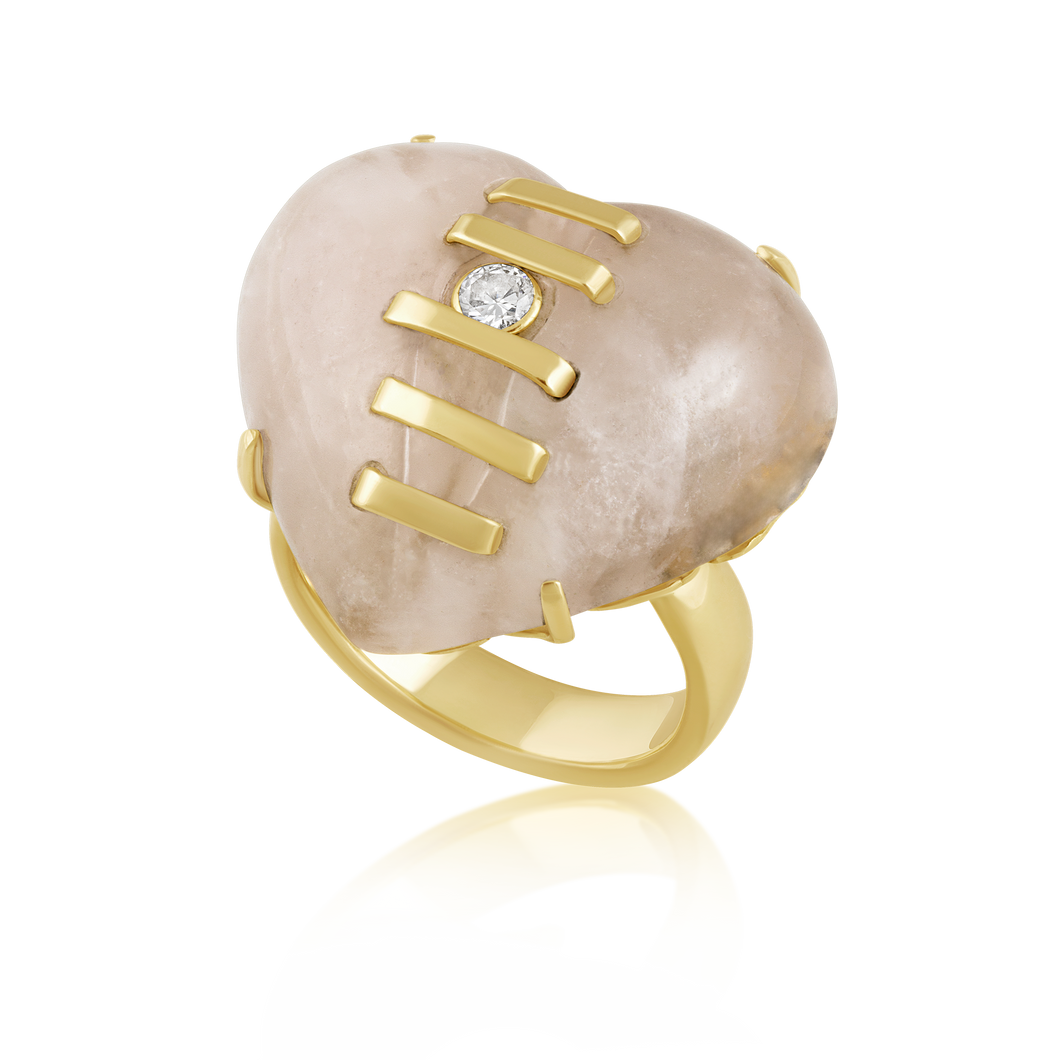 Stitched Heart Ring