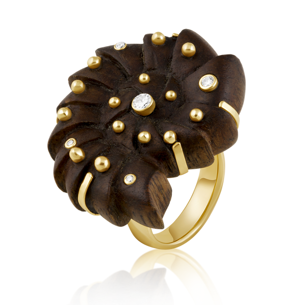 Chestnut Ammonite Ring
