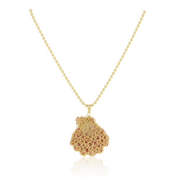 Pink Lion’s Paw Pendant