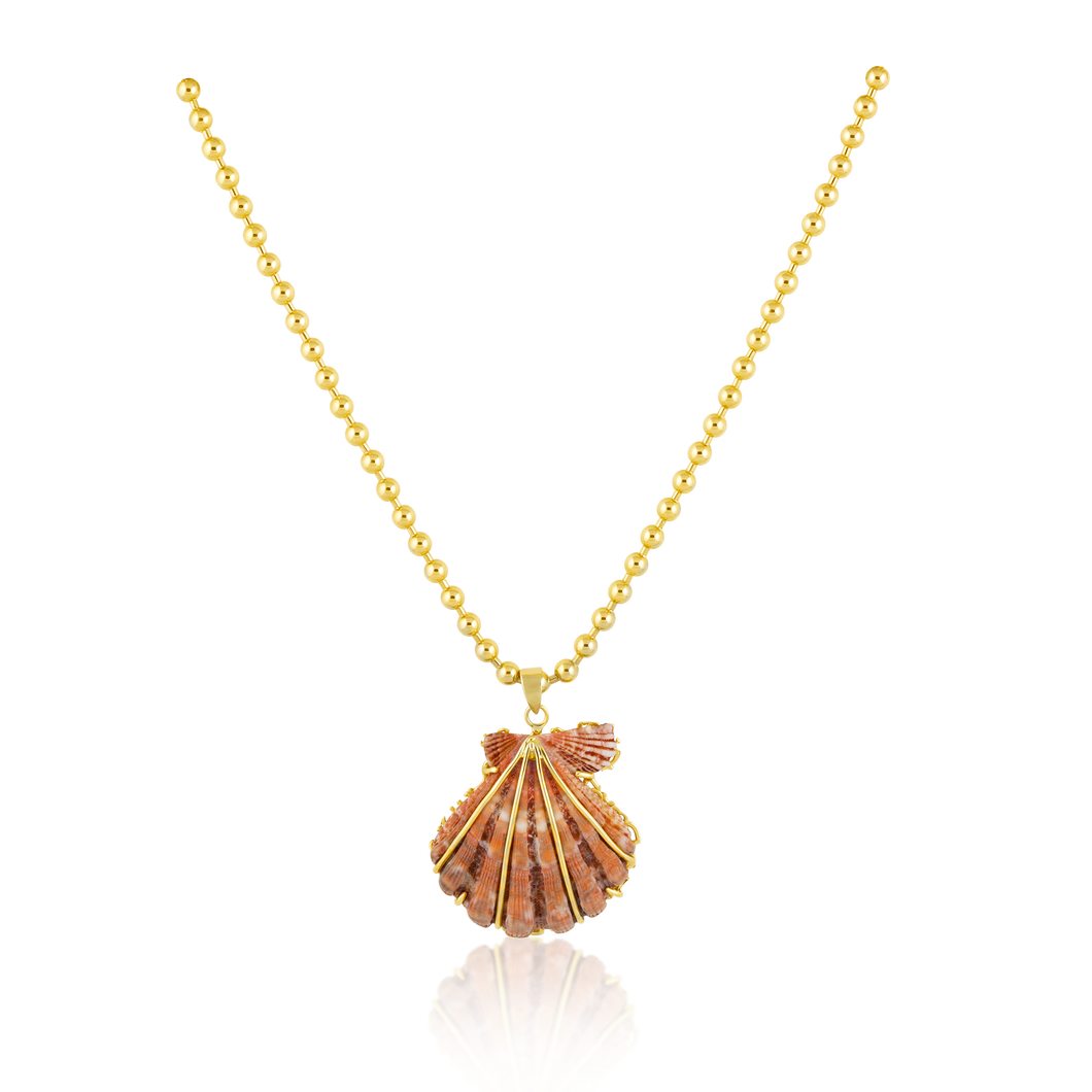Orange Lion’s Paw Pendant