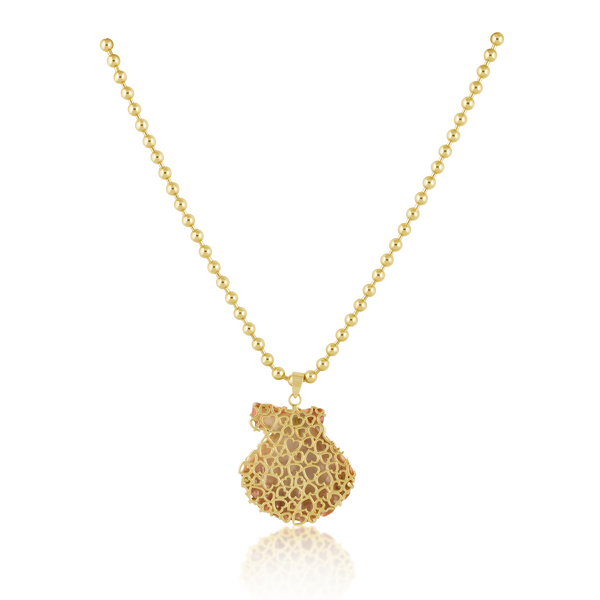 Orange Lion’s Paw Pendant
