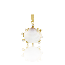 Load image into Gallery viewer, White Shell Halo Pendant
