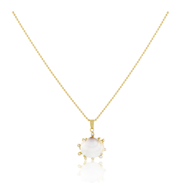 White Shell Halo Pendant