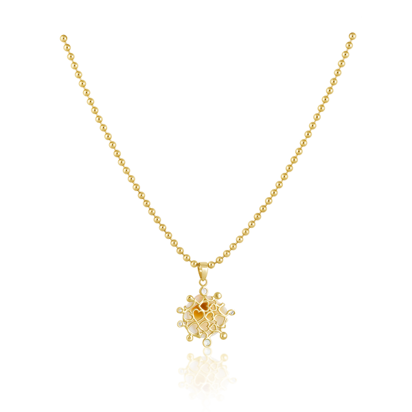 White Shell Halo Pendant
