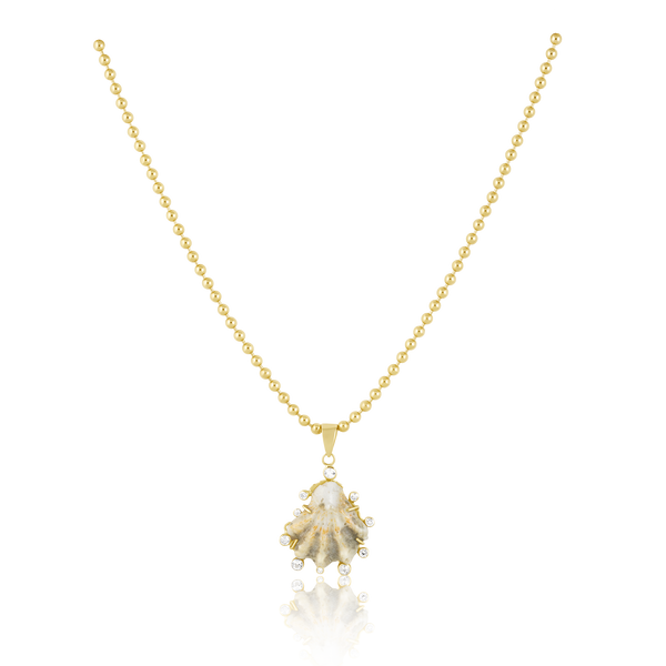 White Kitten Paw Halo Pendant