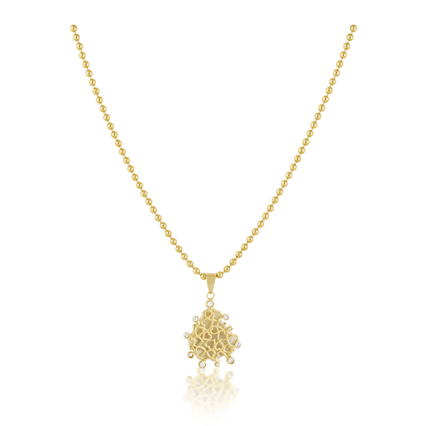 White Kitten Paw Halo Pendant