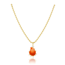 Load image into Gallery viewer, Bright Orange Shell Halo Pendant
