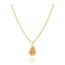 Load image into Gallery viewer, Bright Orange Shell Halo Pendant
