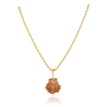 Load image into Gallery viewer, Pink Lion’s Paw Shell Halo Pendant
