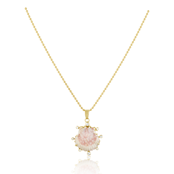 Light Pink Shell Halo Pendant