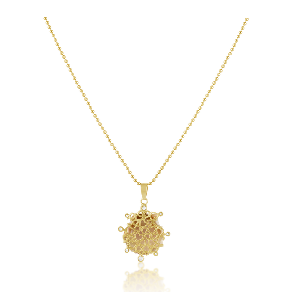 Light Pink Shell Halo Pendant