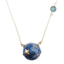 Load image into Gallery viewer, Carved Stone Planet Necklace

