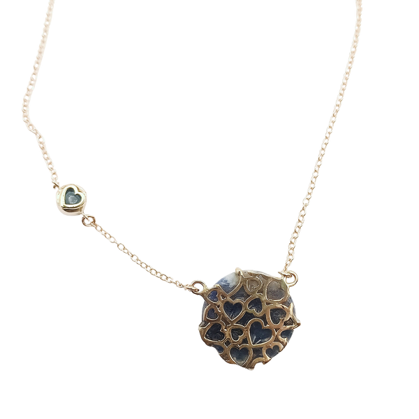 Carved Stone Planet Necklace