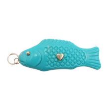 Load image into Gallery viewer, Carved Stone Swedish Fish Pendant (gold ball eyes)
