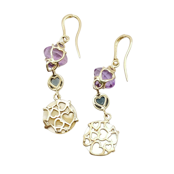 Mother of Pearl Moon Earrings