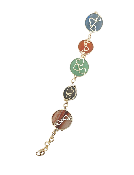 Carved Stone Planet Bracelet
